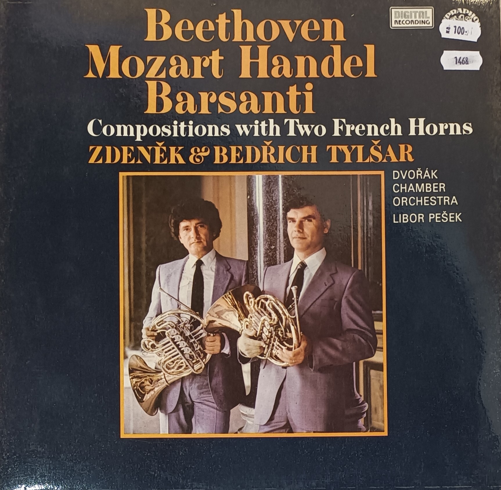 LP BEETHOVEN, MOZART, HANDEL - TWO FRENCH HORNS