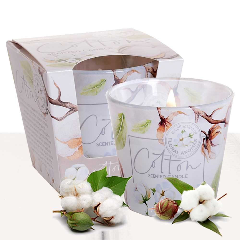 SVÍČKA VE SKLE COTTON FRESH