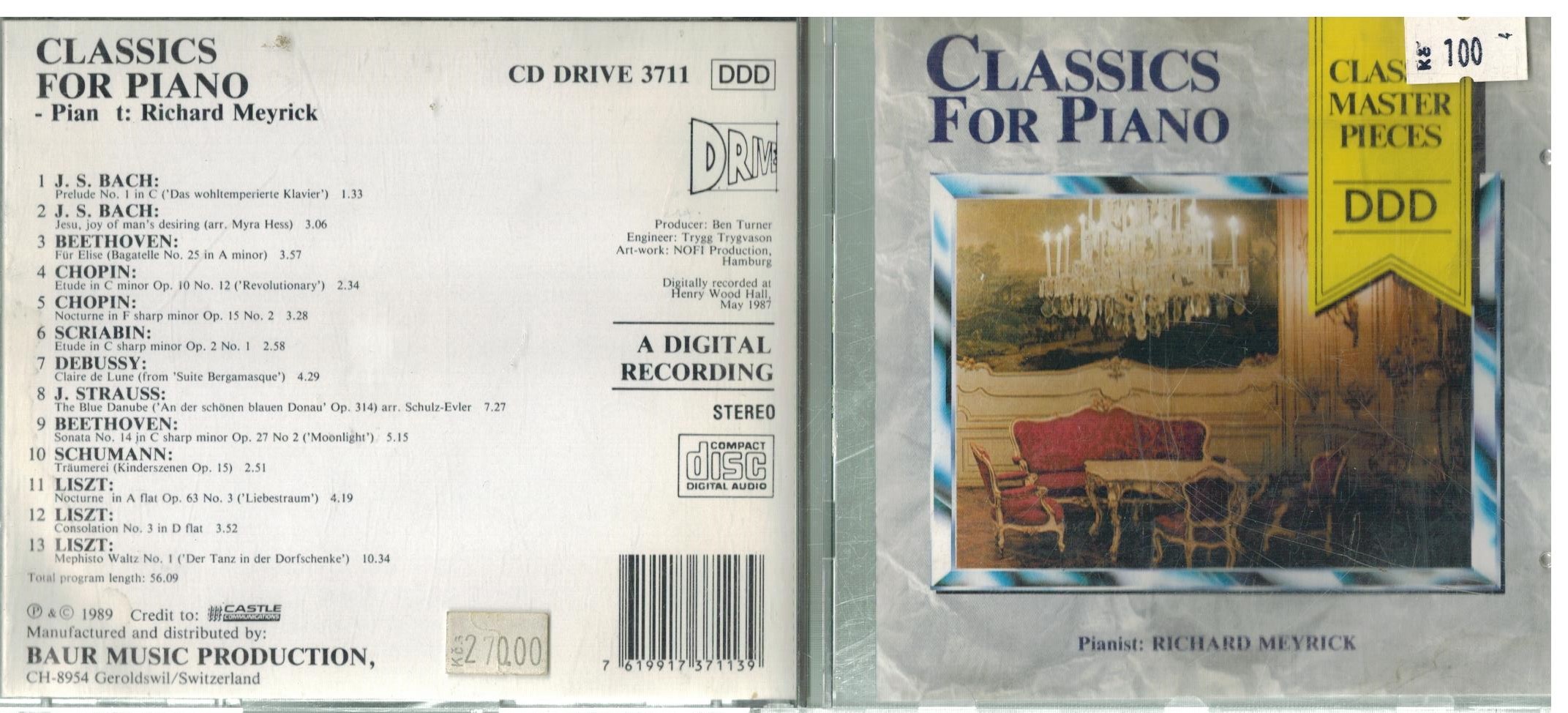 CD CLASSICS FOR PIANO