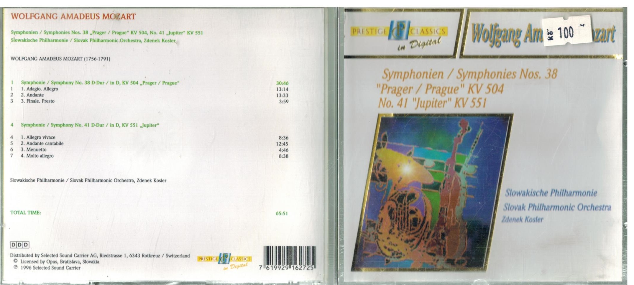 CD MOZART WOLFGANG AMADEUS - SYMPHONIEN