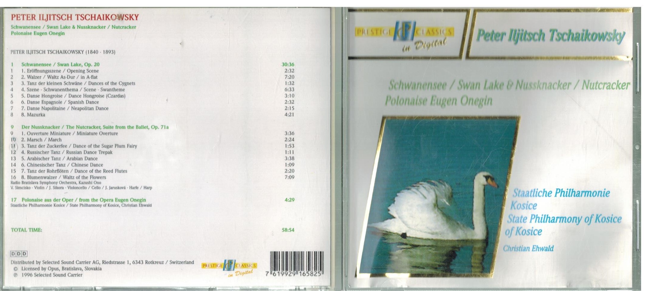 CD TSCHAIKOWSKY P.I. - SCHWANENSEE, SWAN LAKE A NUSSKNACKER