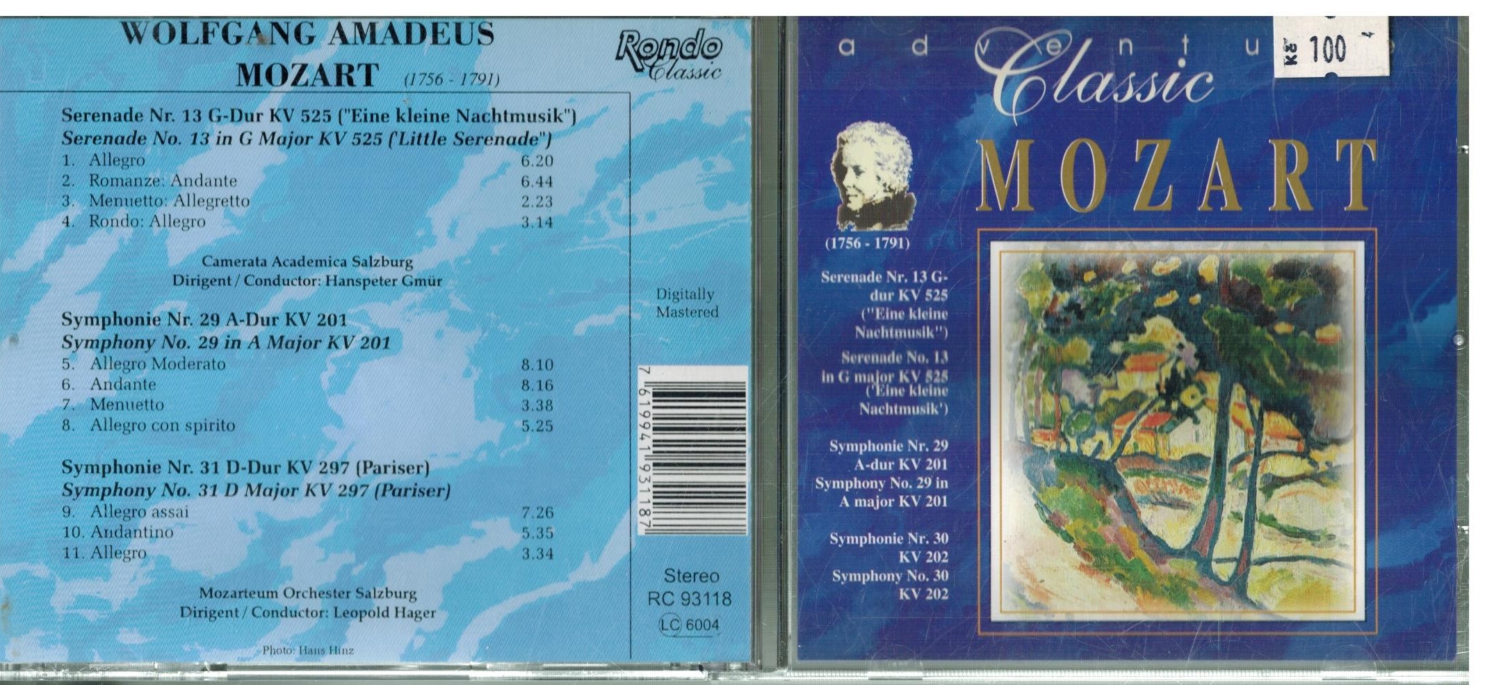 CD MOZART WOLFGANG AMADEUS