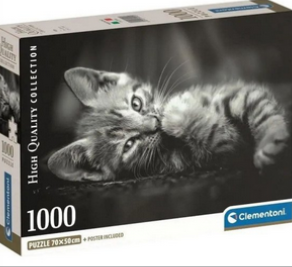 PUZZLE ČERNOBÍLÉ KOTĚ 1000 DÍLKŮ