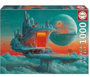 PUZZLE PLANETA OHNĚ A LEDU 1000 DÍLKŮ