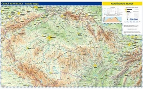 ČESKÁ REPUBLIKA-NÁSTĚNNÁ MAPA/KARTOGRAFIE