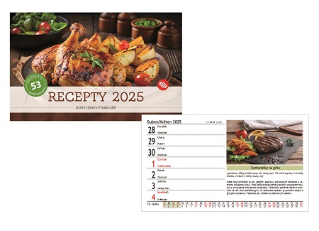 STOLNÍ KALENDÁŘ 2025 RECEPTY