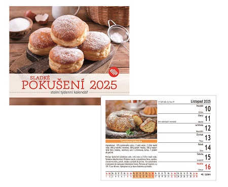 STOLNÍ KALENDÁŘ 2025 SLADKÉ POKUŠENÍ