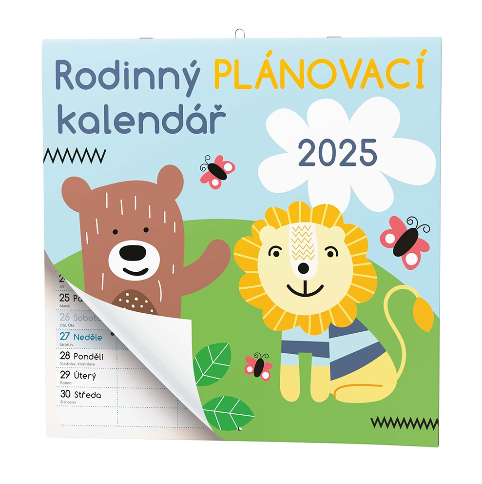 NÁSTĚNNÝ KALENDÁŘ 2025 RODINNÝ PLÁNOVACÍ