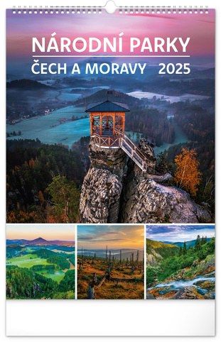 NÁSTĚNNÝ KALENDÁŘ 2025 NÁRODNÍ PARKY ČECH A MORAVY