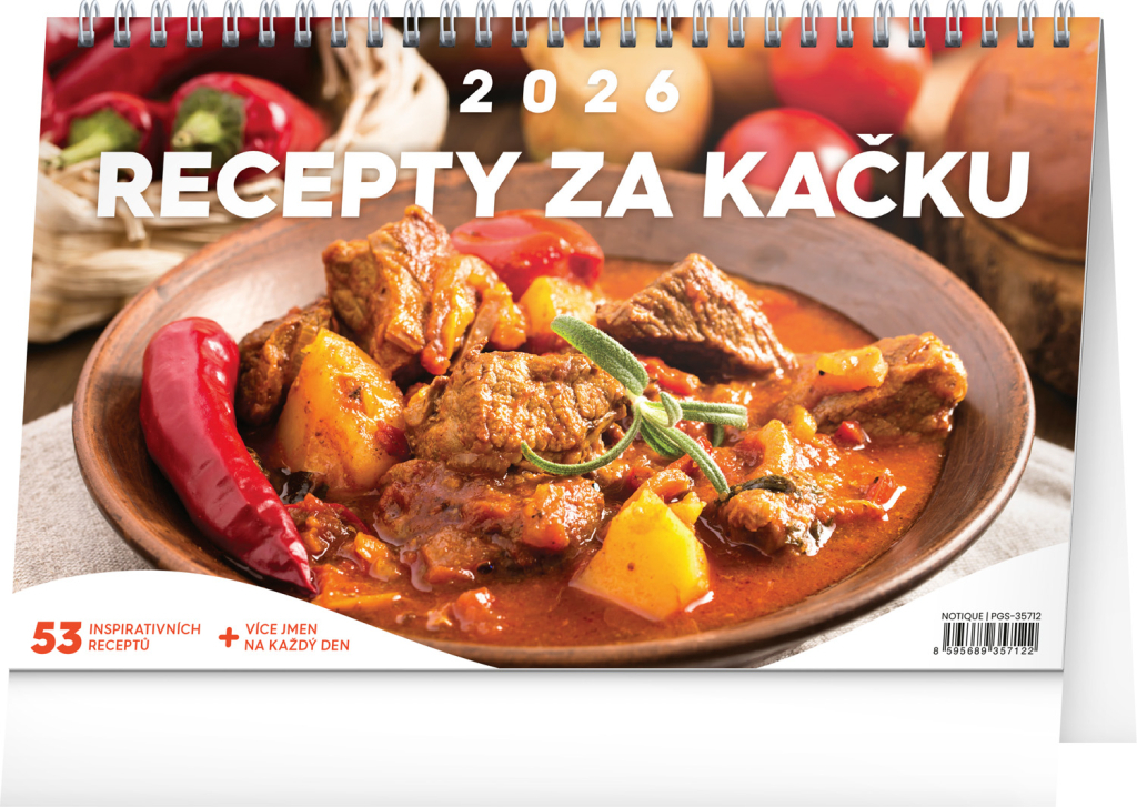 STOLNÍ KALENDÁŘ 2026 RECEPTY ZA KAČKU