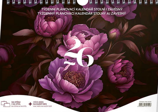 KS TÝDENNÍ PLÁNOVACÍ FIALOVÉ KVĚTY 2026