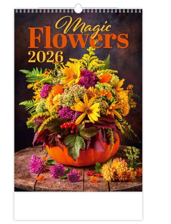 NÁSTĚNNÝ KALENDÁŘ 2026 MAGIC FLOWERS