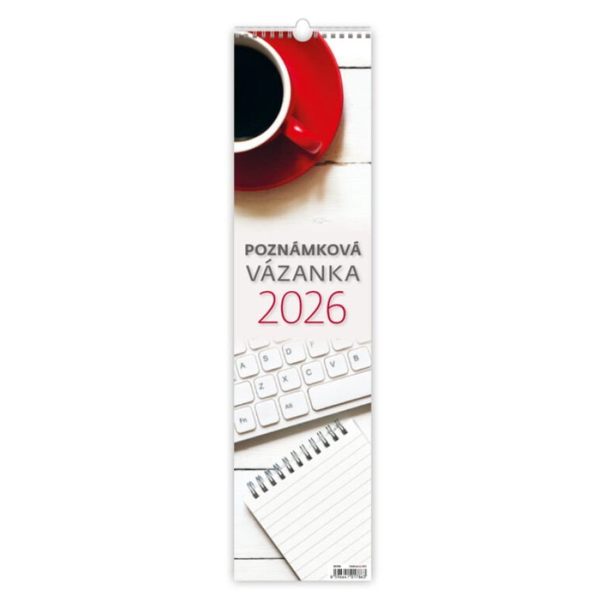2026 POZNÁMKOVÁ VÁZANKA NÁSTĚNNÝ ÚZKÝ