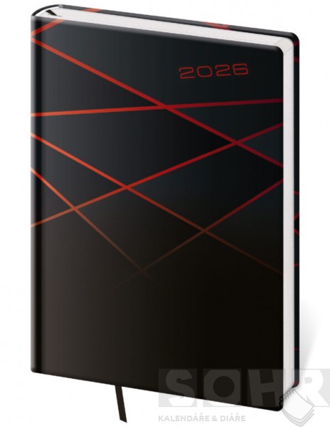 DIÁŘ 2026 TÝDENNÍ A5 VARIO BLACK DESIGN