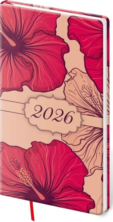DIÁŘ 2026 KAPESNÍ VARIO LYRA HIBISCUS