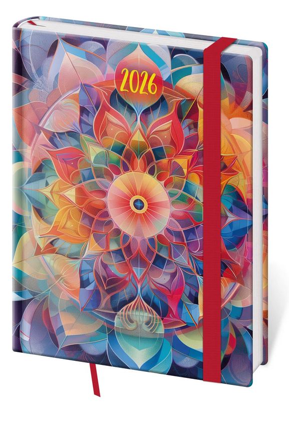 DIÁŘ 2026 TÝDENNÍ B6 VARIO KALEIDOSCOPE S GUMIČKOU