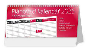 STOLNÍ KALENDÁŘ 2026 PLÁNOVACÍ S POZNÁMKAMI
