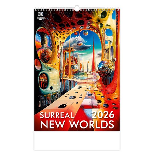 NÁSTĚNNÝ KALENDÁŘ 2026 SURREAL NEW WORLDS