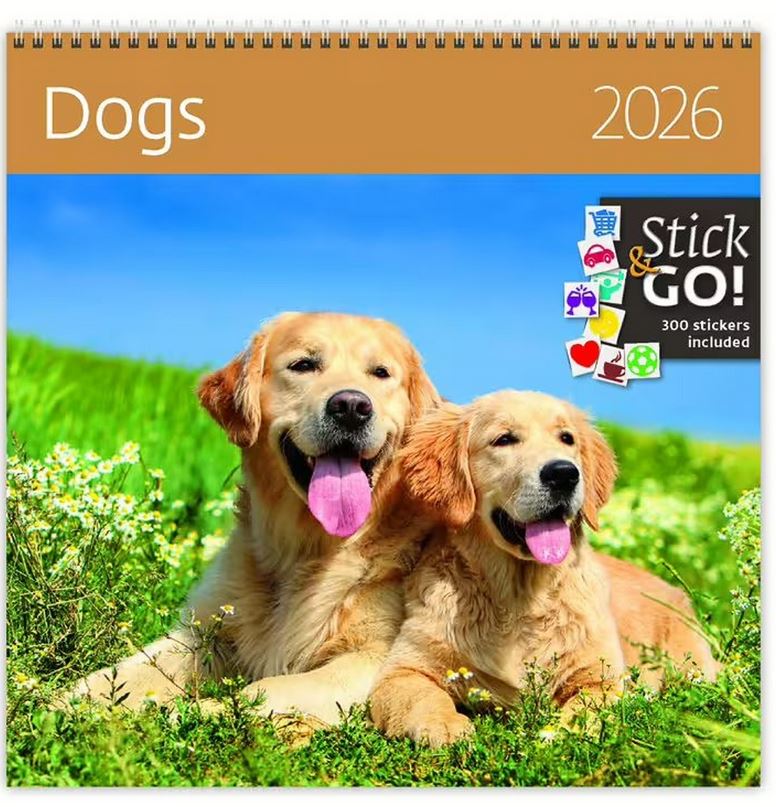 NÁSTĚNNÝ KALENDÁŘ 2026 DOGS