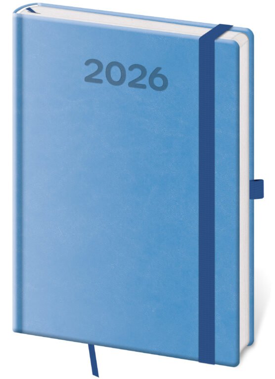 DIÁŘ 2026 TÝDENNÍ A5 PRINT POP SVĚTLE MODRÝ