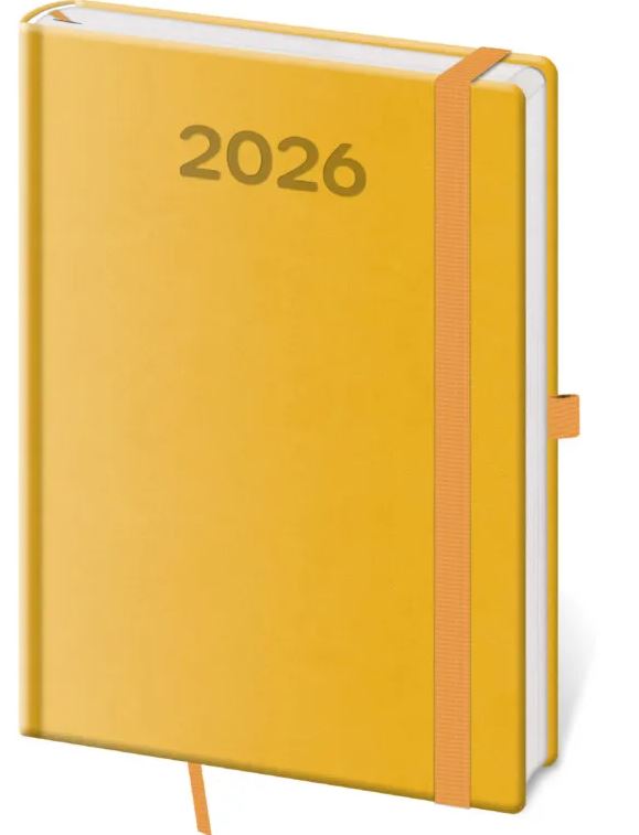 DIÁŘ 2026 TÝDENNÍ A5 PRINT POP ŽLUTÝ