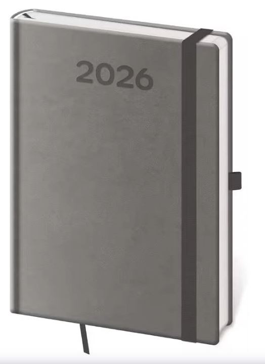 DIÁŘ 2026 TÝDENNÍ B6 PRINT POP ŠEDÝ