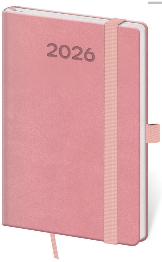DIÁŘ 2026 KAPESNÍ PRINT POP RŮŽOVÝ