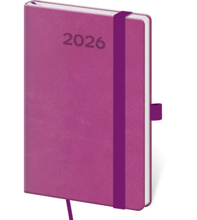 DIÁŘ 2026 KAPESNÍ PRINT POP FIALOVÝ