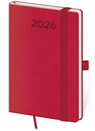 DIÁŘ 2026 KAPESNÍ PRINT POP MALINOVÝ