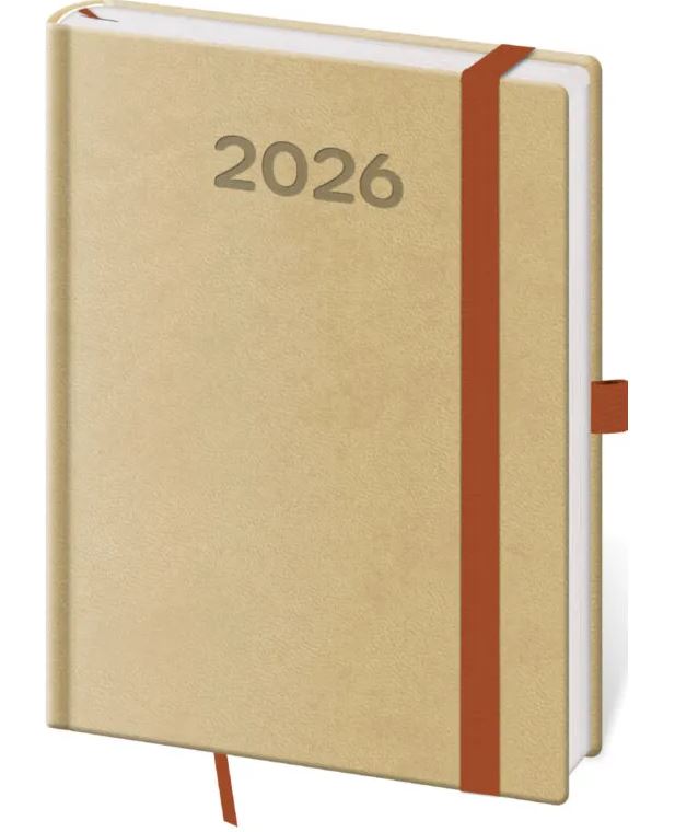 DIÁŘ 2026 TÝDENNÍ B6 PRINT POP CAPPUCCINO