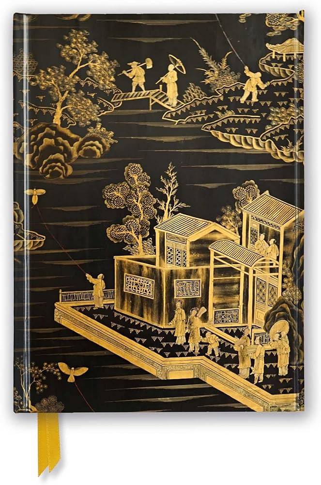 NOTEBOOK CHINESE LACQUER BLACK & GOLDEN SCREEN