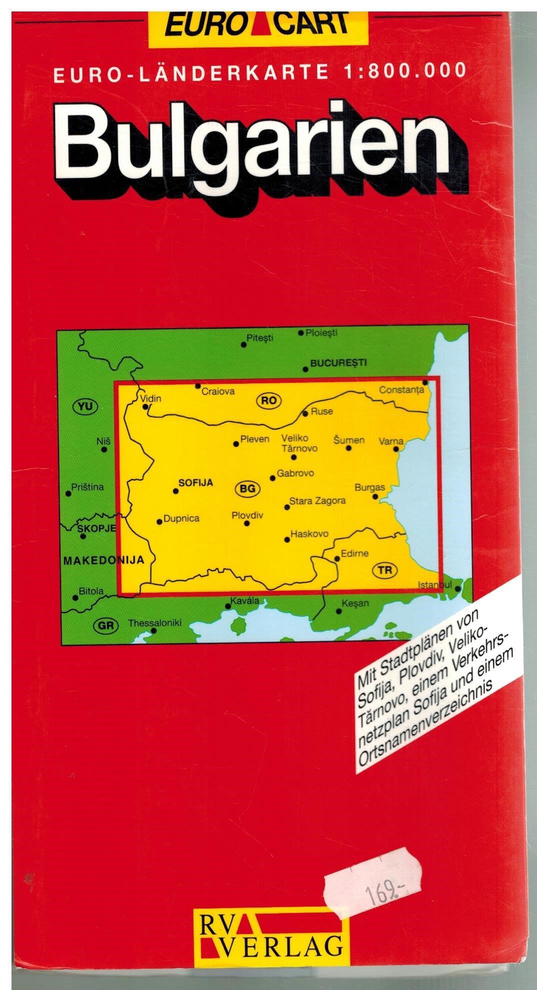 BULHARSKO MAPA 1:800 000