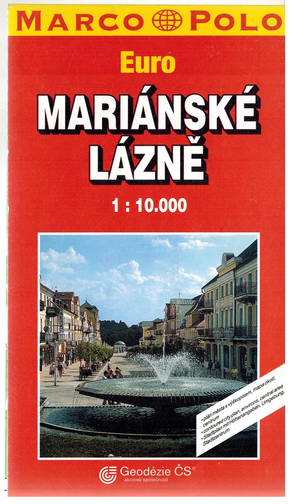 MARIÁNSKÉ LÁZNĚ MAPA 1:10 000