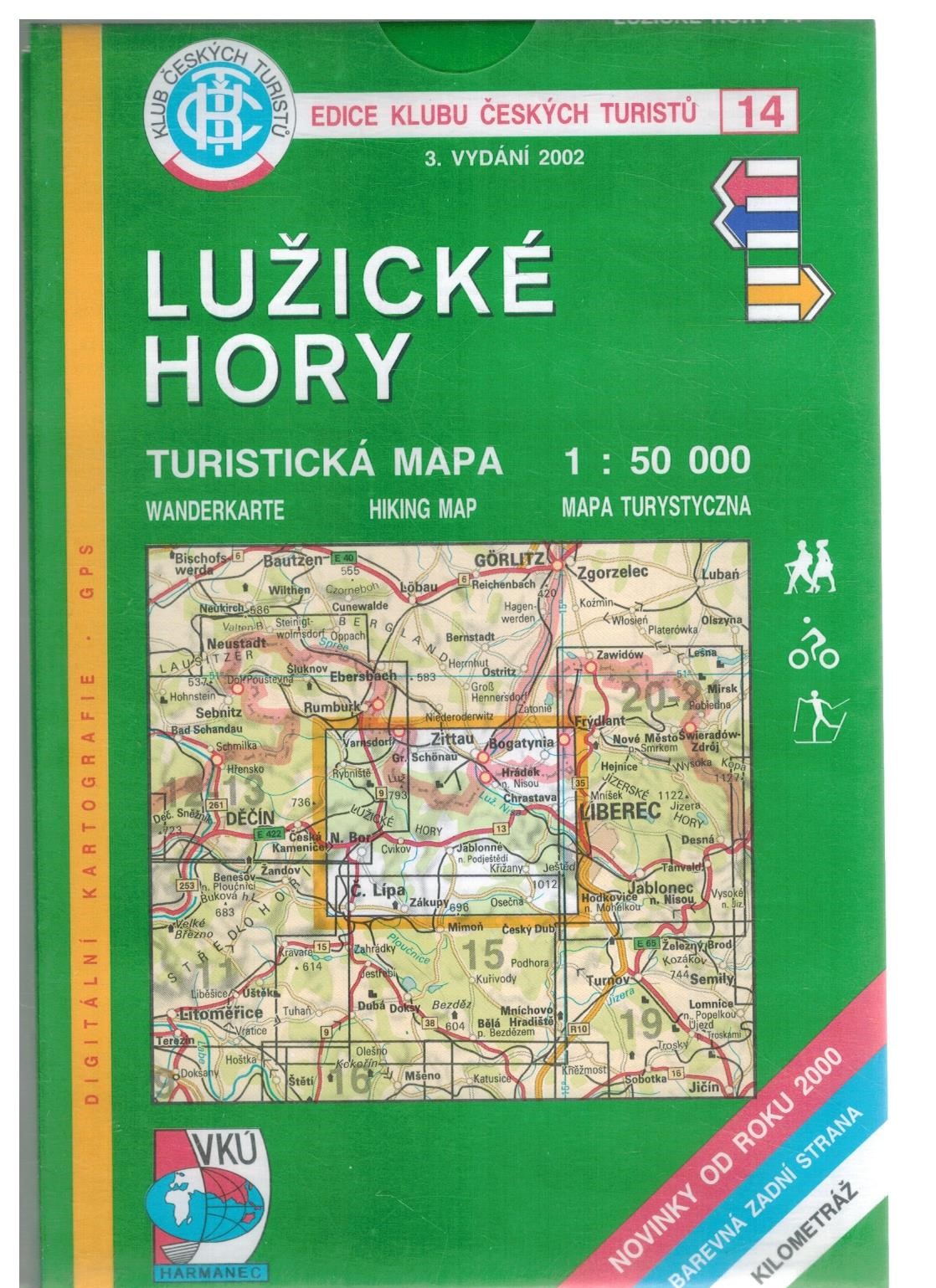 KČT 14 LUŽICKÉ HORY 1:50T