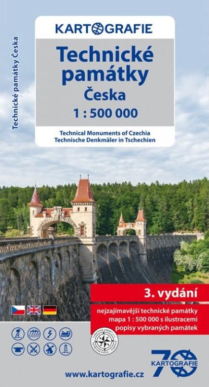 TECHNICKÉ PAMÁTKY ČESKA 1:500 000 MAPA