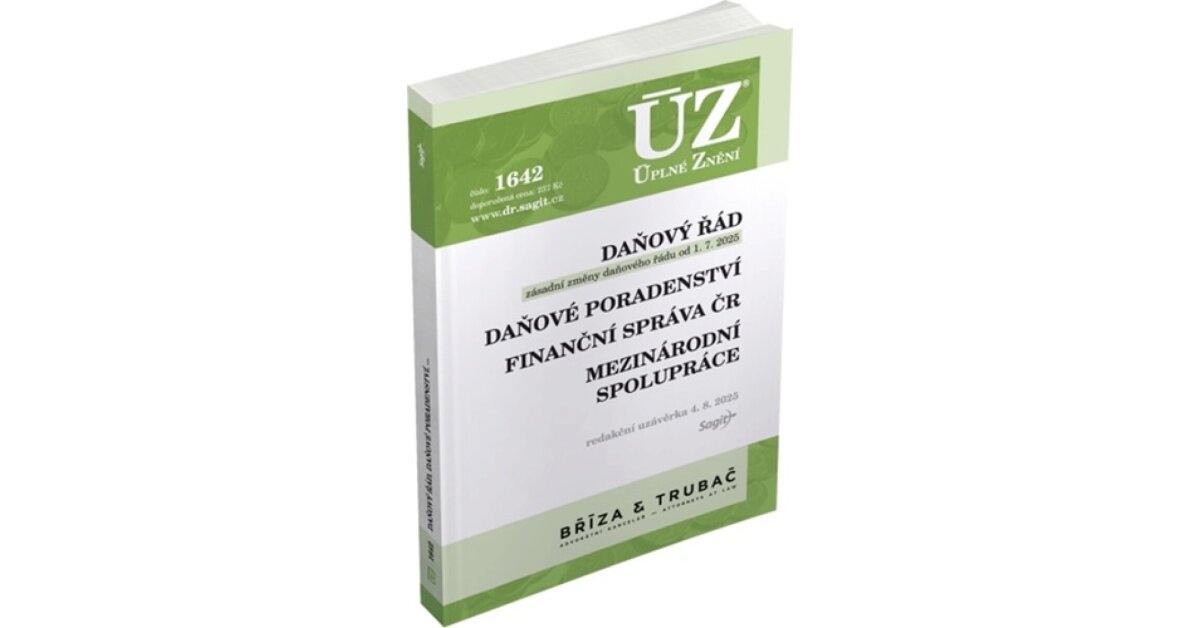 ÚZ 1642 DAŇOVÝ ŘÁD K 4/8/25