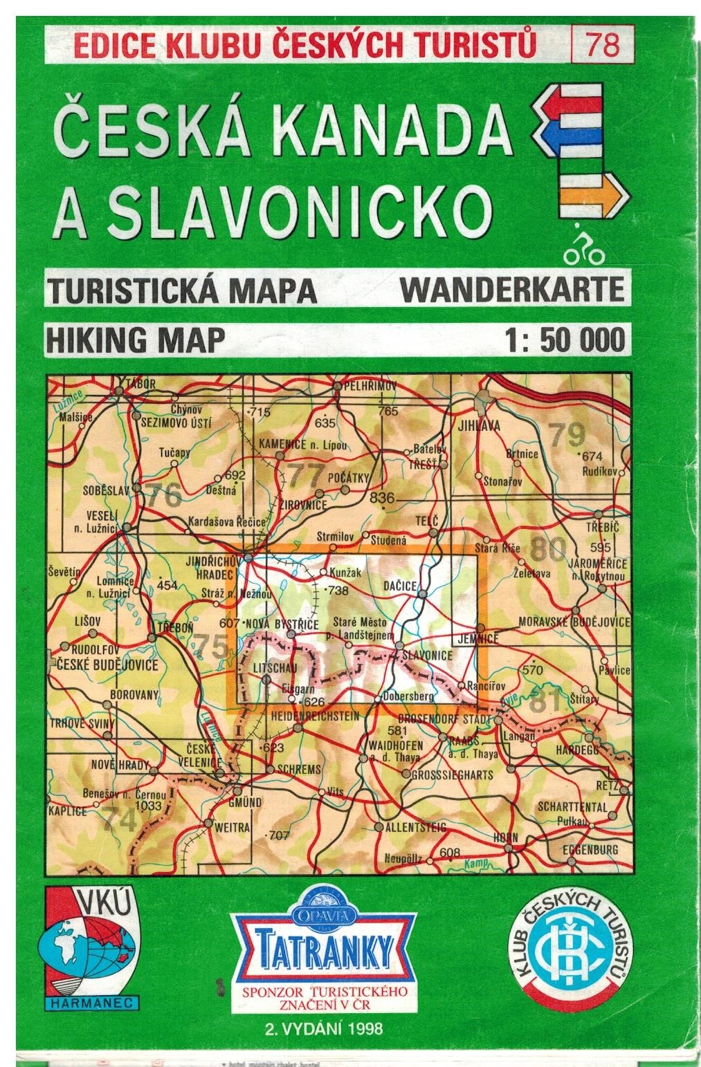 KČT 78 ČESKÁ KANADA A SLAVONICKO 1:50T