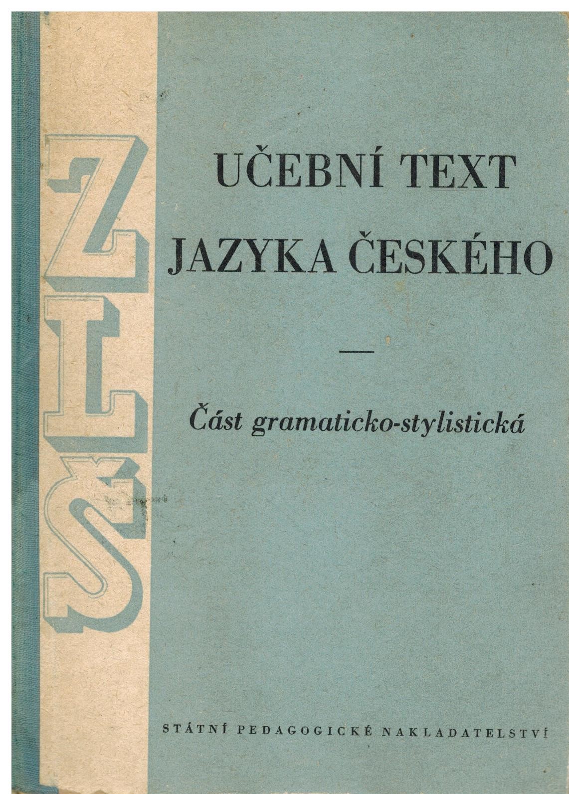 UČEBNÍ TEXT JAZYKA ČESKÉHO