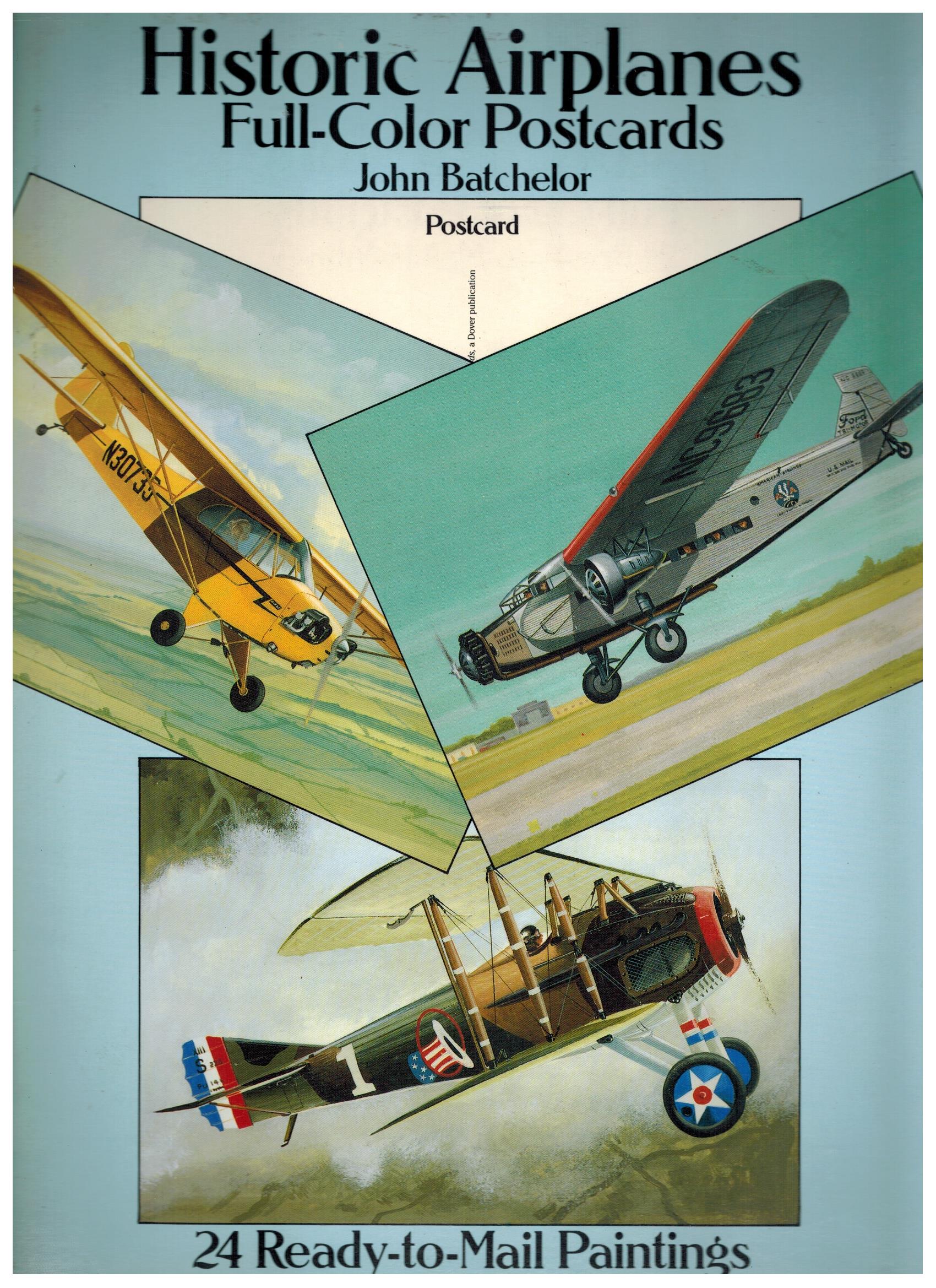 HISTORIC AIRPLANES FULL-COLOR POSTCARDS