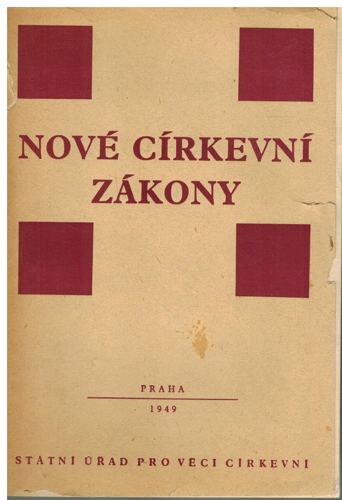 NOVÉ CÍRKEVNÍ ZÁKONY