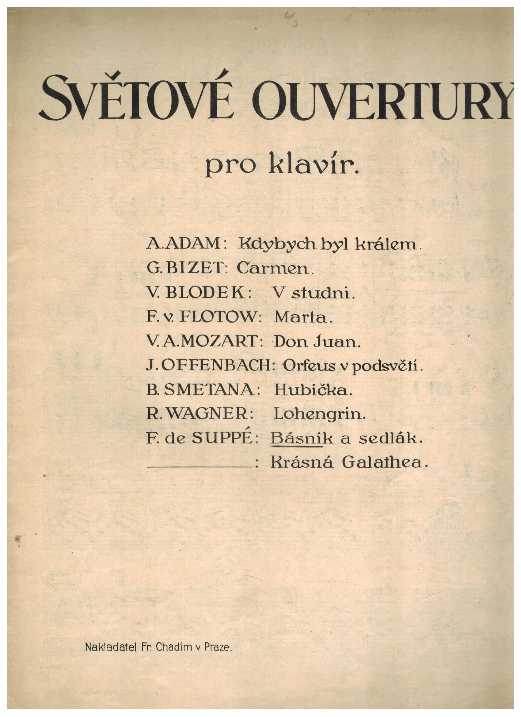 SVĚTOVÉ OUVERTURY PRO KLAVÍR