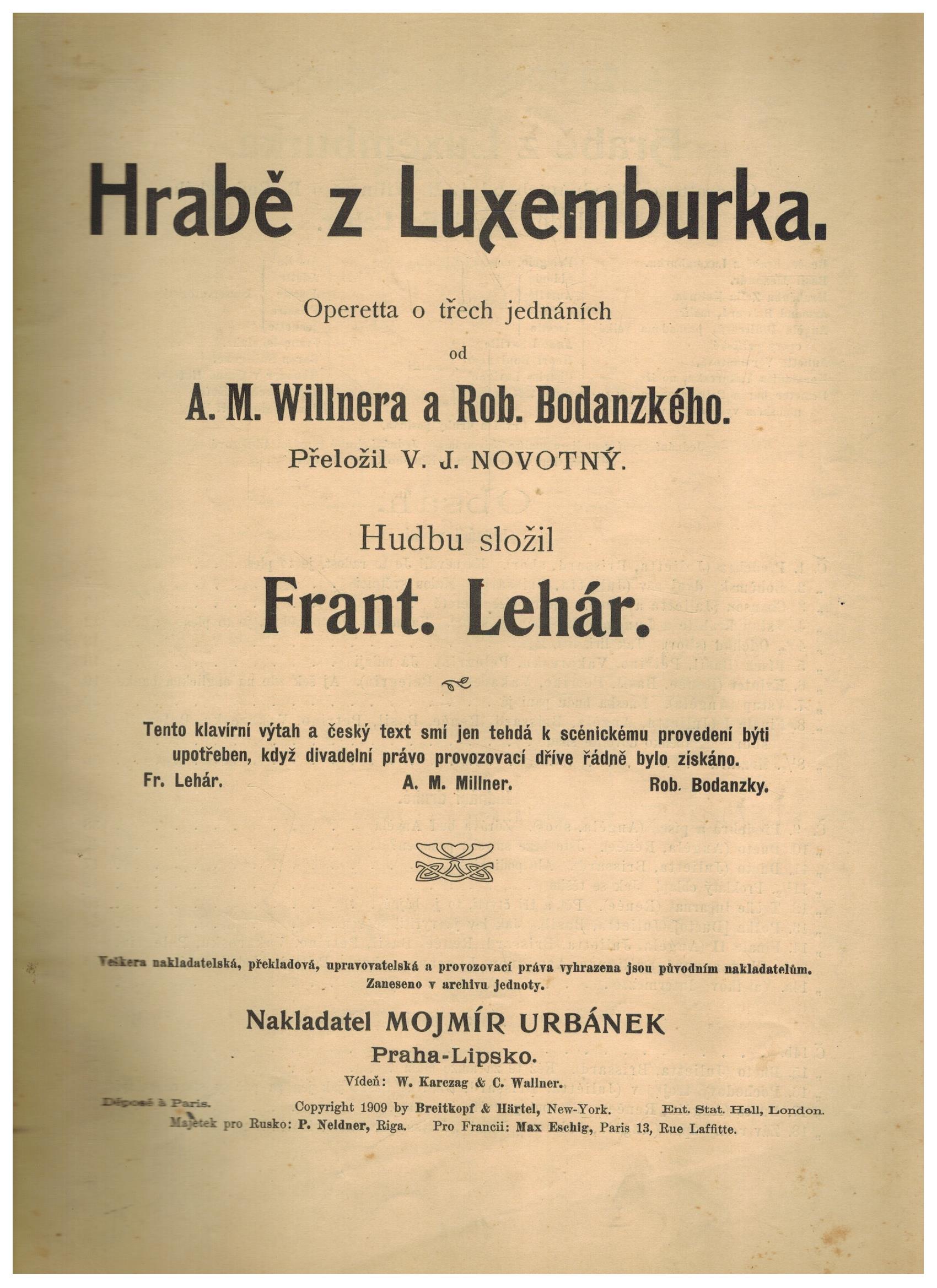 HRABĚ Z LUCEMBURKA