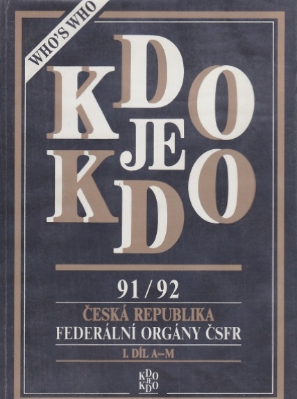 KDO JE KDO/WHOS WHO I.-II. 1991-92  ČR