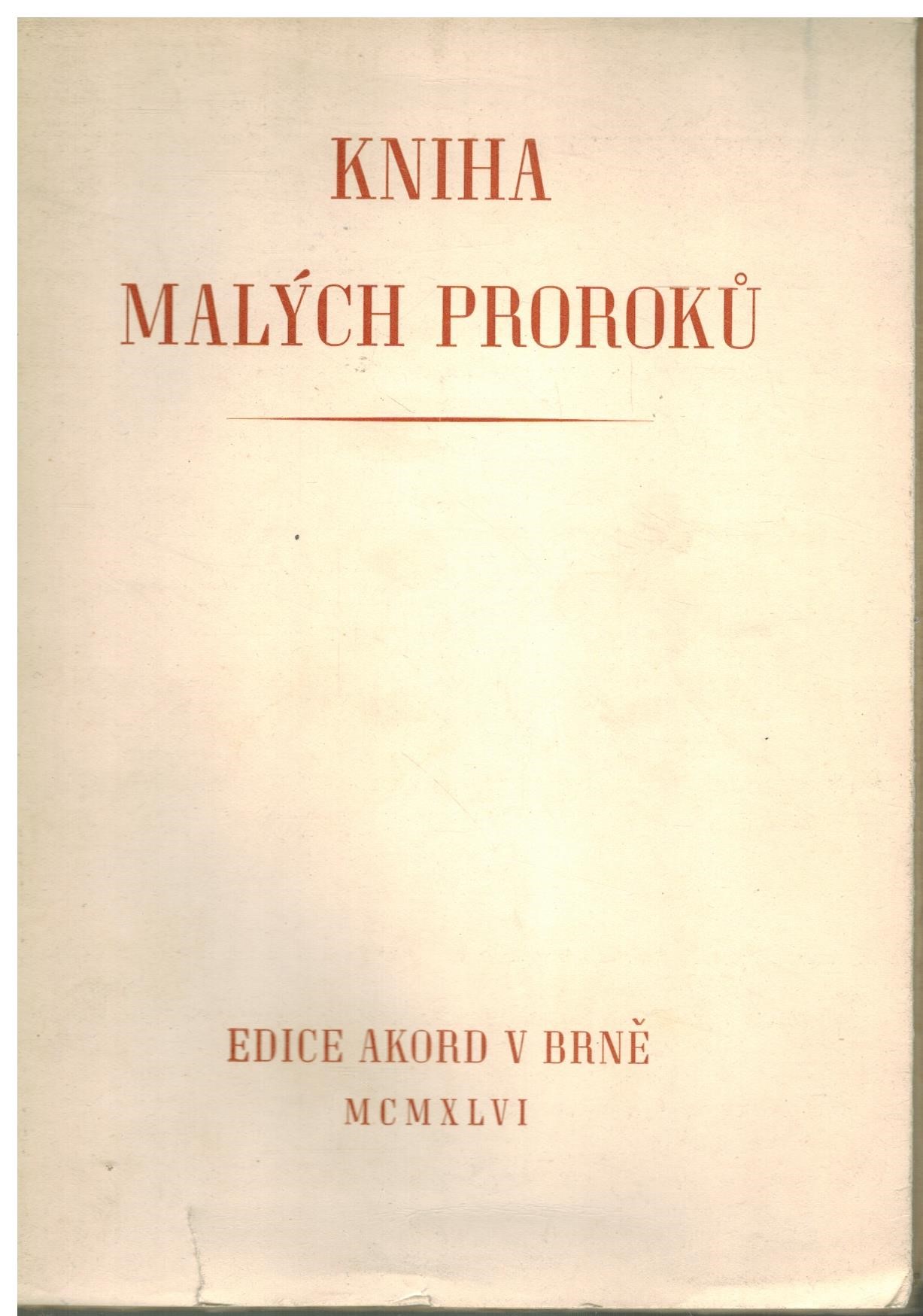 KNIHA MALÝCH PROROKŮ