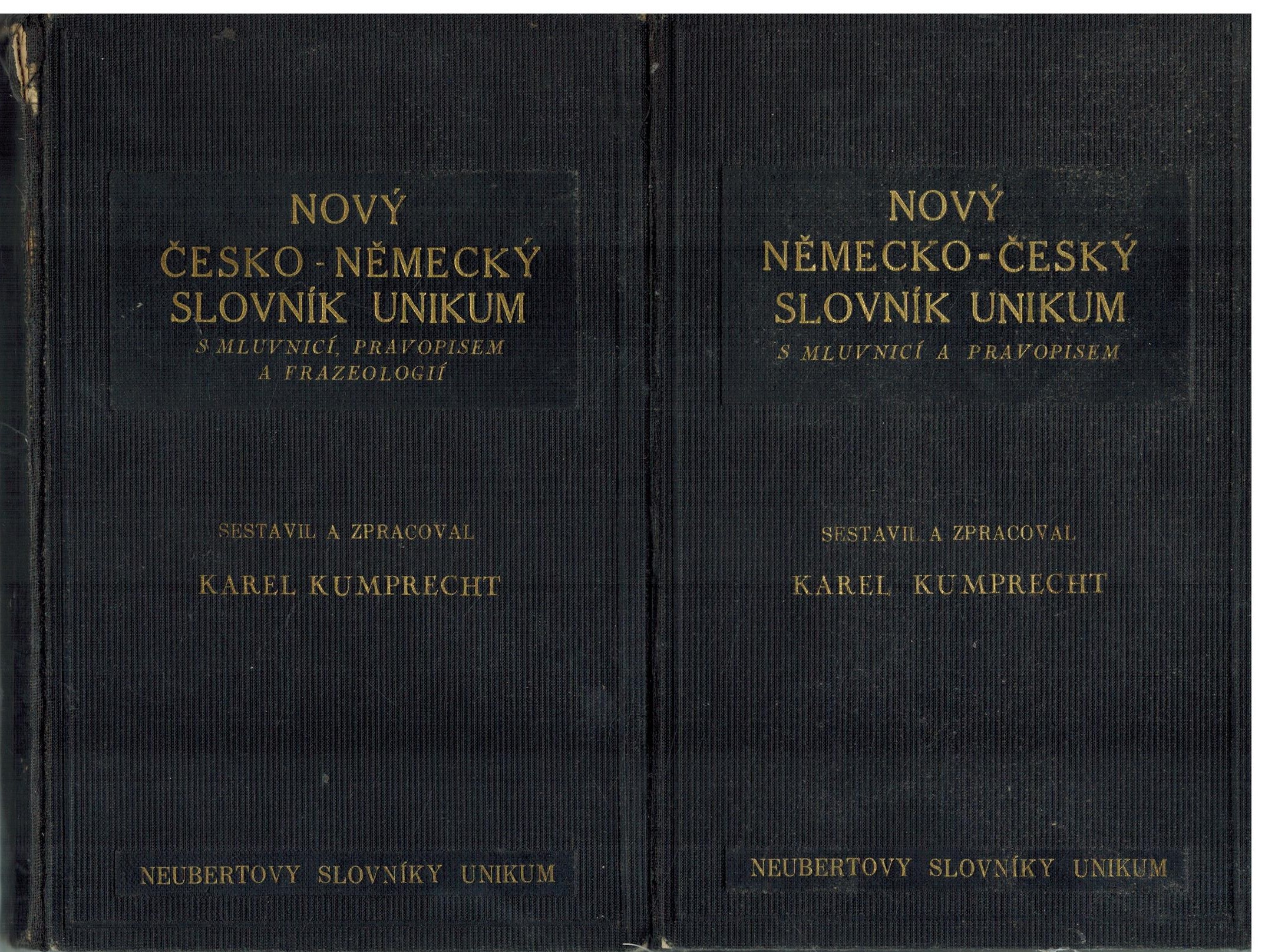 NOVÝ ČESKO-NĚMECKÝ A NĚMECKO-ČESKÝ SLOVNÍK UNIKUM