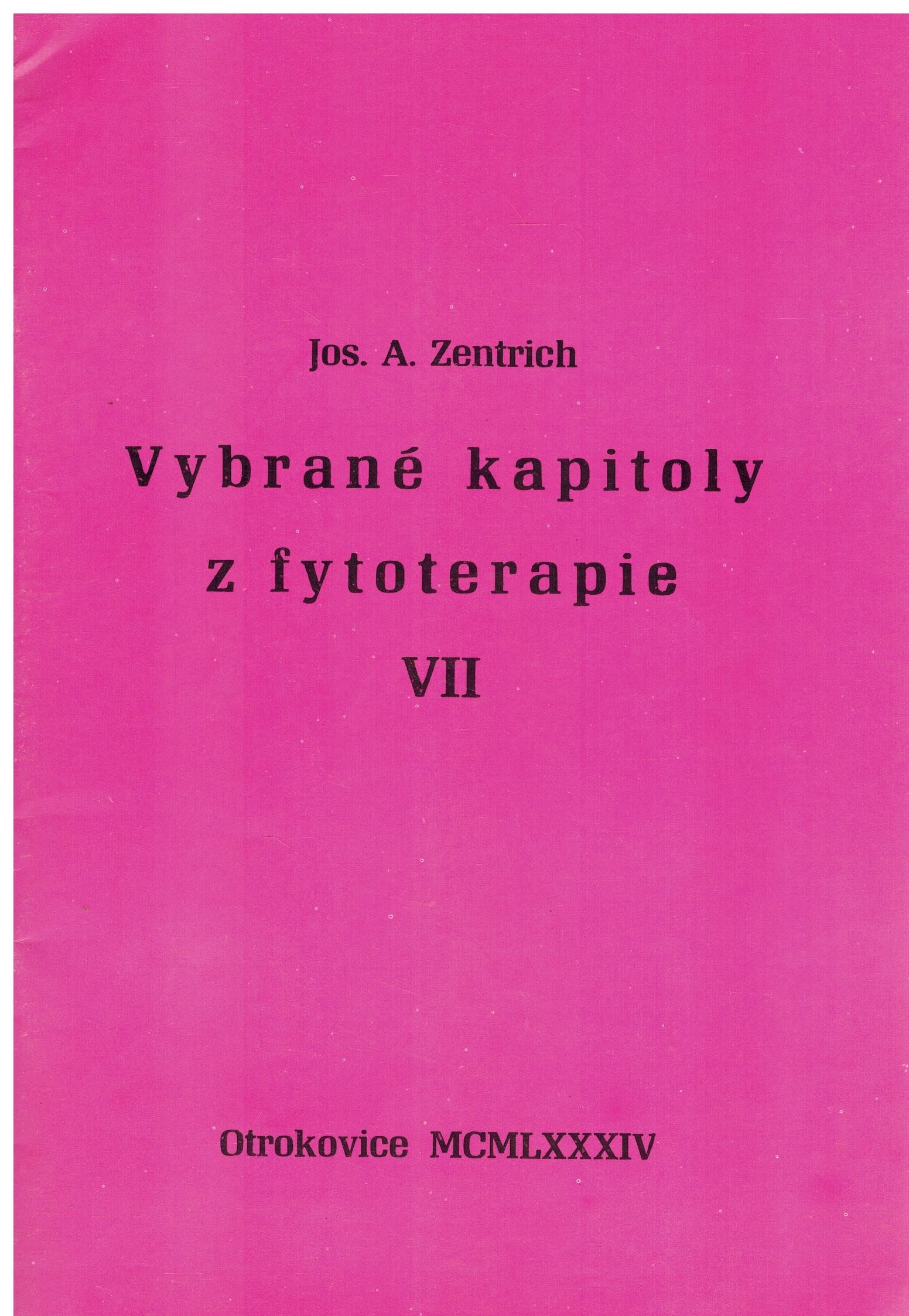 VYBRANÉ KAPITOLY Z FYTOTERAPIE VII