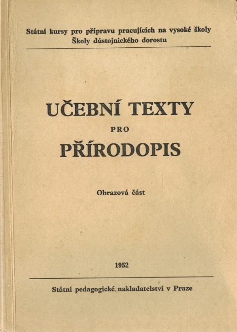 UČEBNÍ TEXTY PRO PŘÍRODOPIS  1952