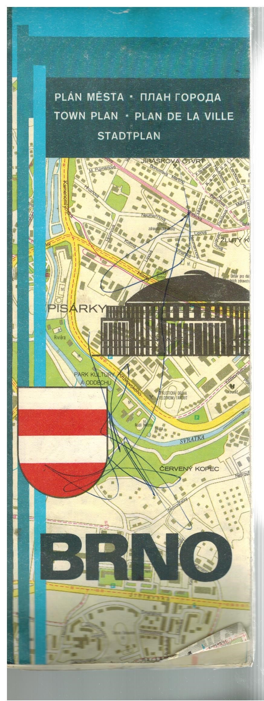 BRNO PLÁN MĚSTA - MAPA