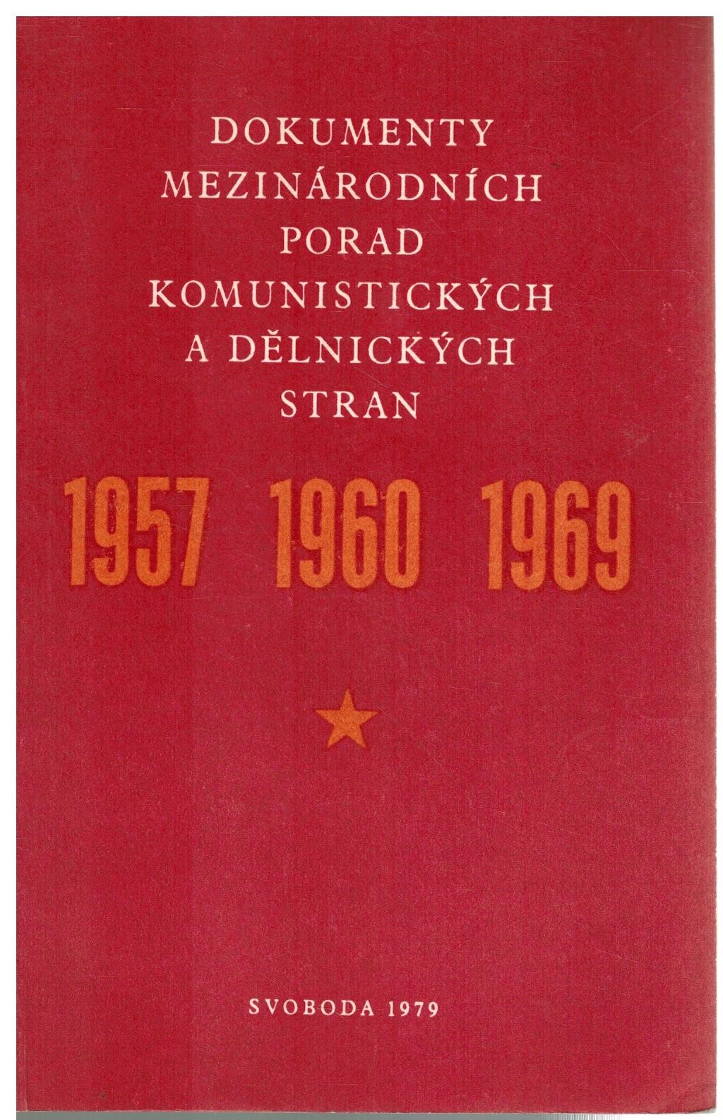 DOKUMENTY MEZ. PORAD KOM. A DĚL. STRAN 1957, 1960, 1969